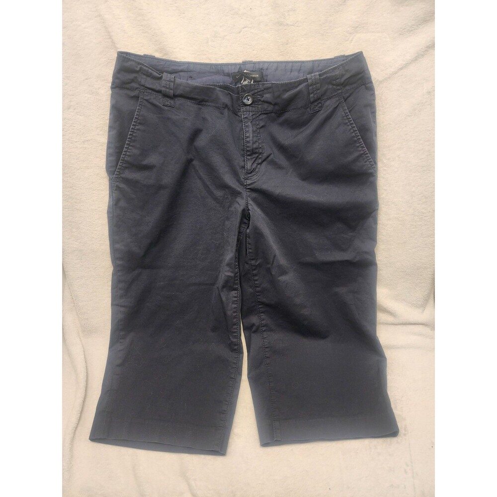 Banana Republic Navy Blue Martin Cropped Capri Pants Women 14